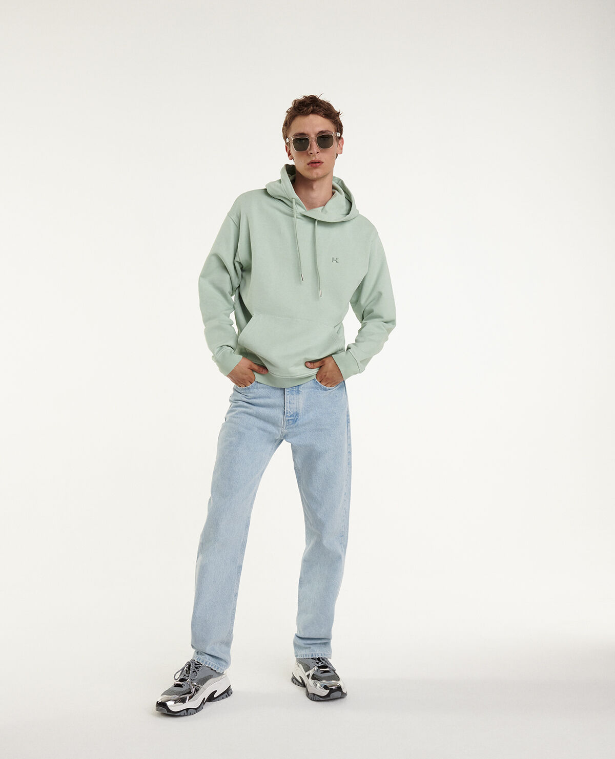 Mint green shop hooded sweatshirt