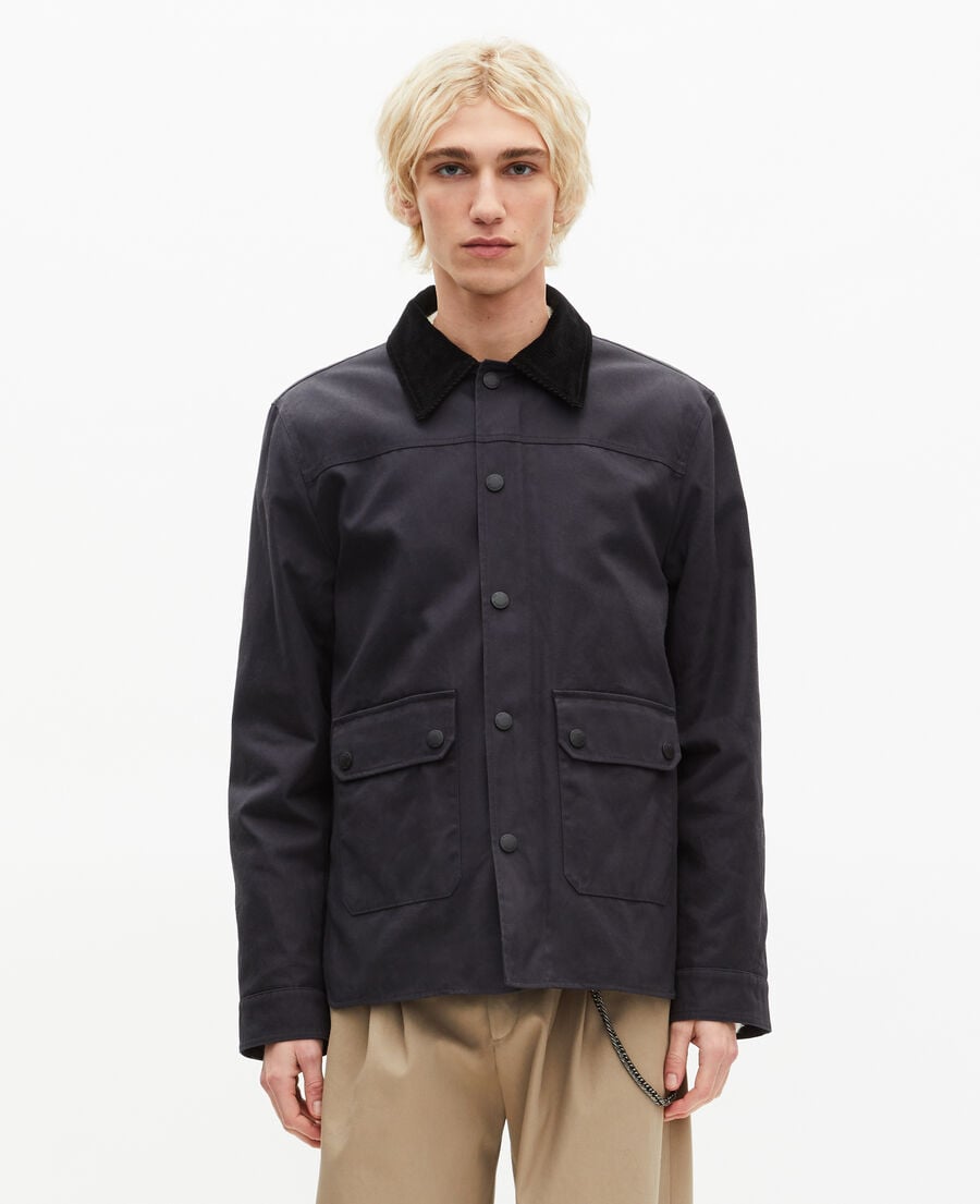 The Kooples HOMME DARK NAVY blouson en coton marine