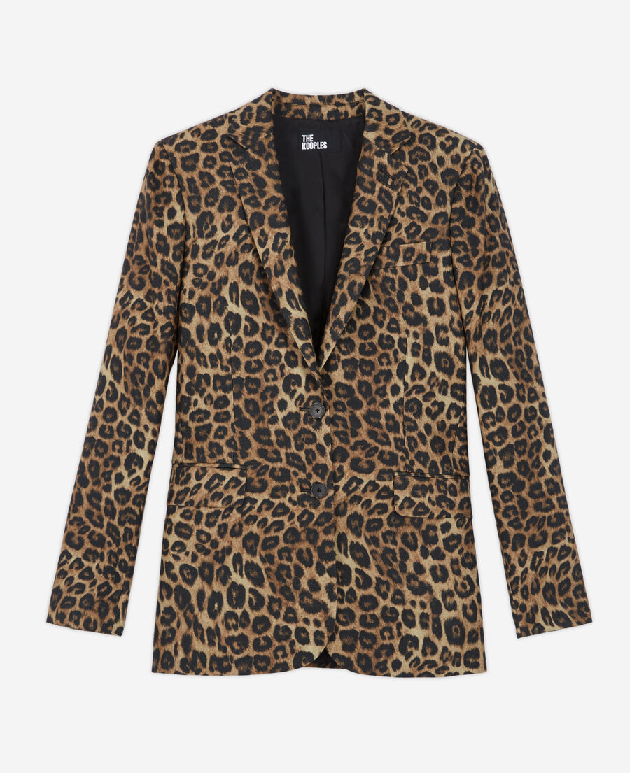 veste droite léopard