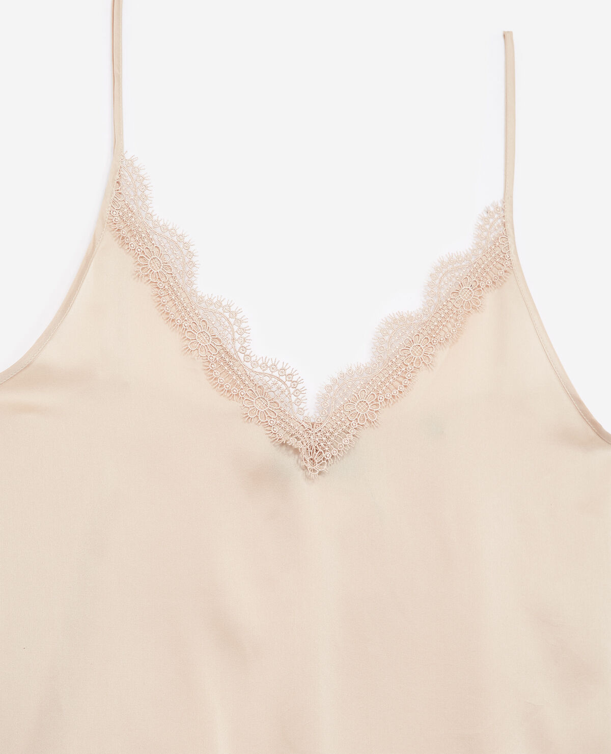 Beige online lace camisole
