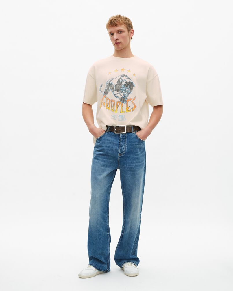 The Kooples MEN ECRU ecru screen print t-shirt