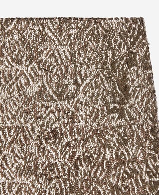 The Kooples FEMME GOLD jupe courte à sequins dorée