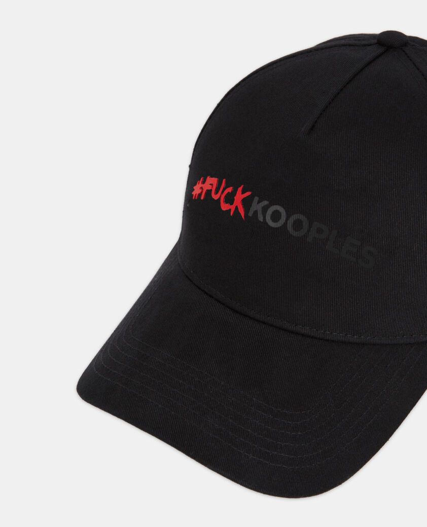 The Kooples MIXED BLACK black logo cap