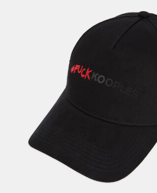 The Kooples MIXED BLACK black logo cap