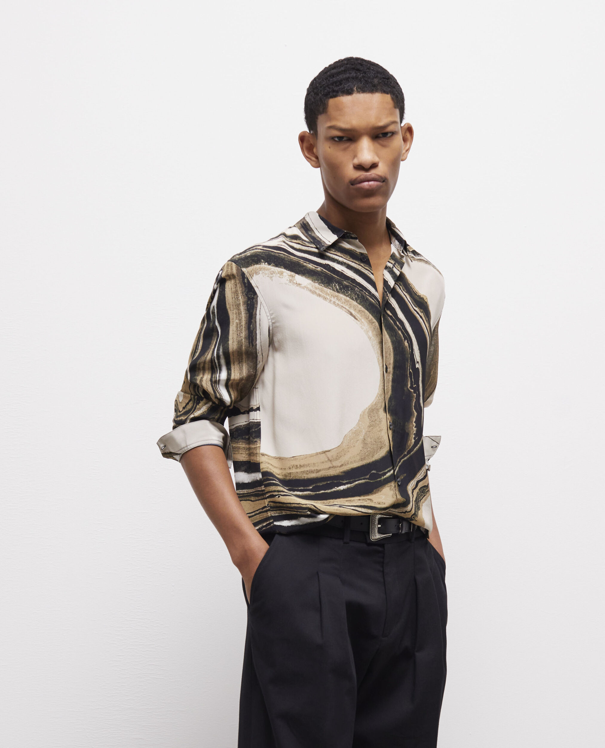 Silk printed shirts sales
