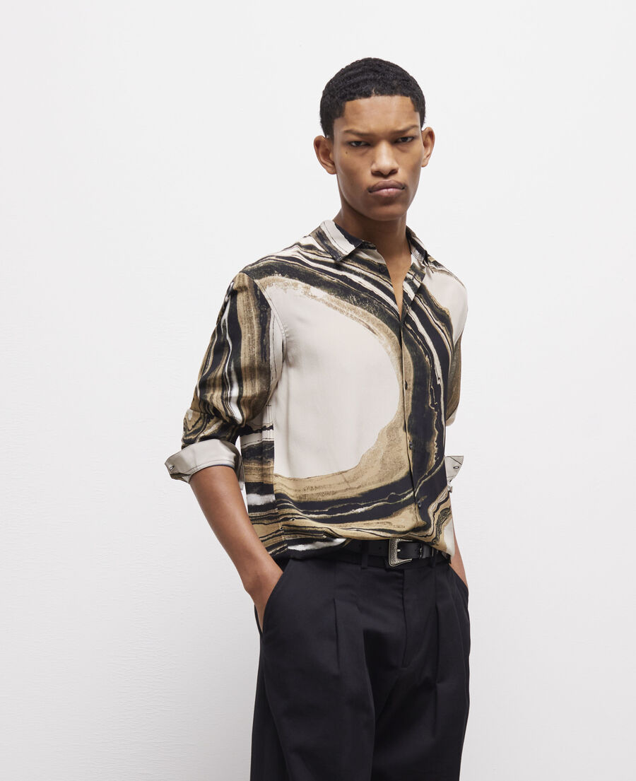 printed silk shirt