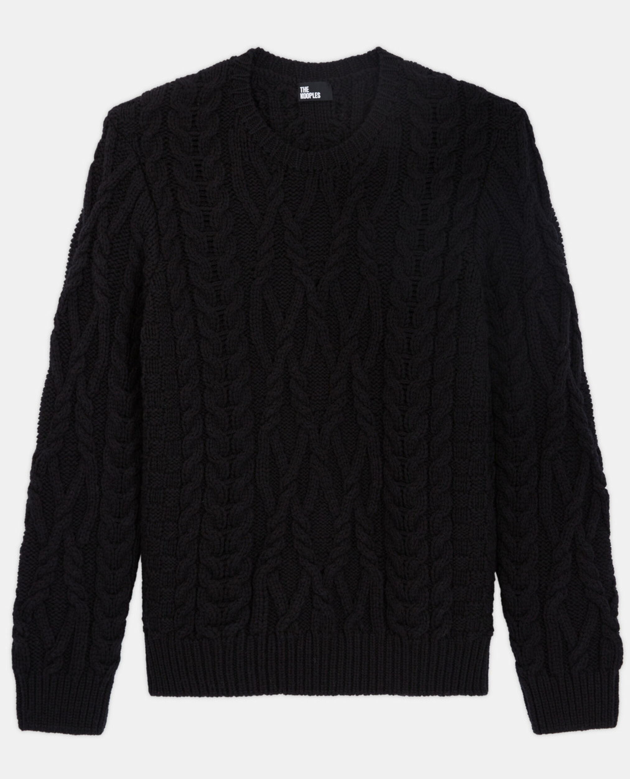 Pull en laine noir, BLACK, hi-res image number null