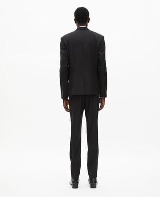 The Kooples MEN BLACK black wool suit jacket tailored fit