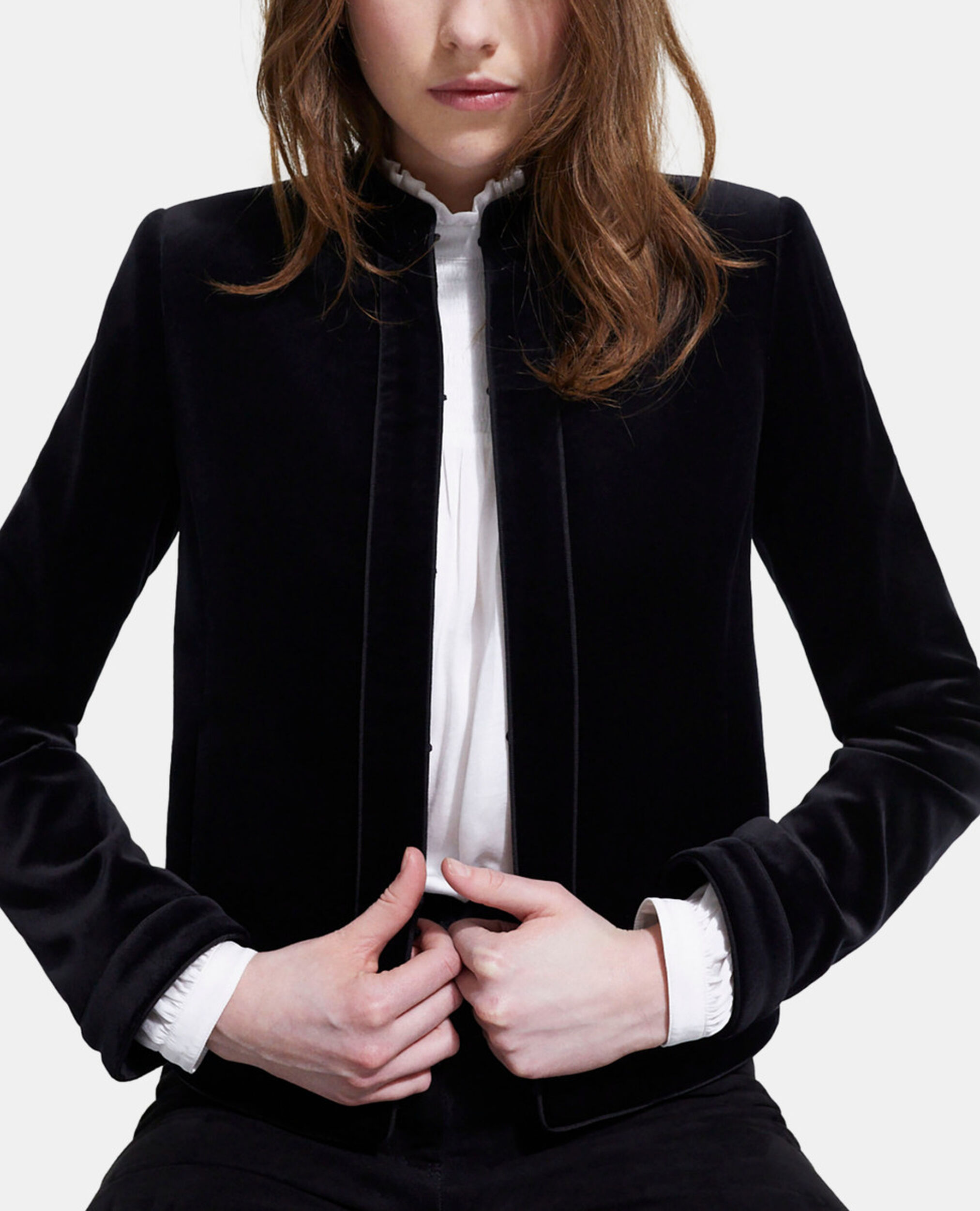 Buy Leather Retail Coat Black Winter Wear Velvet Jacket For Women-S at