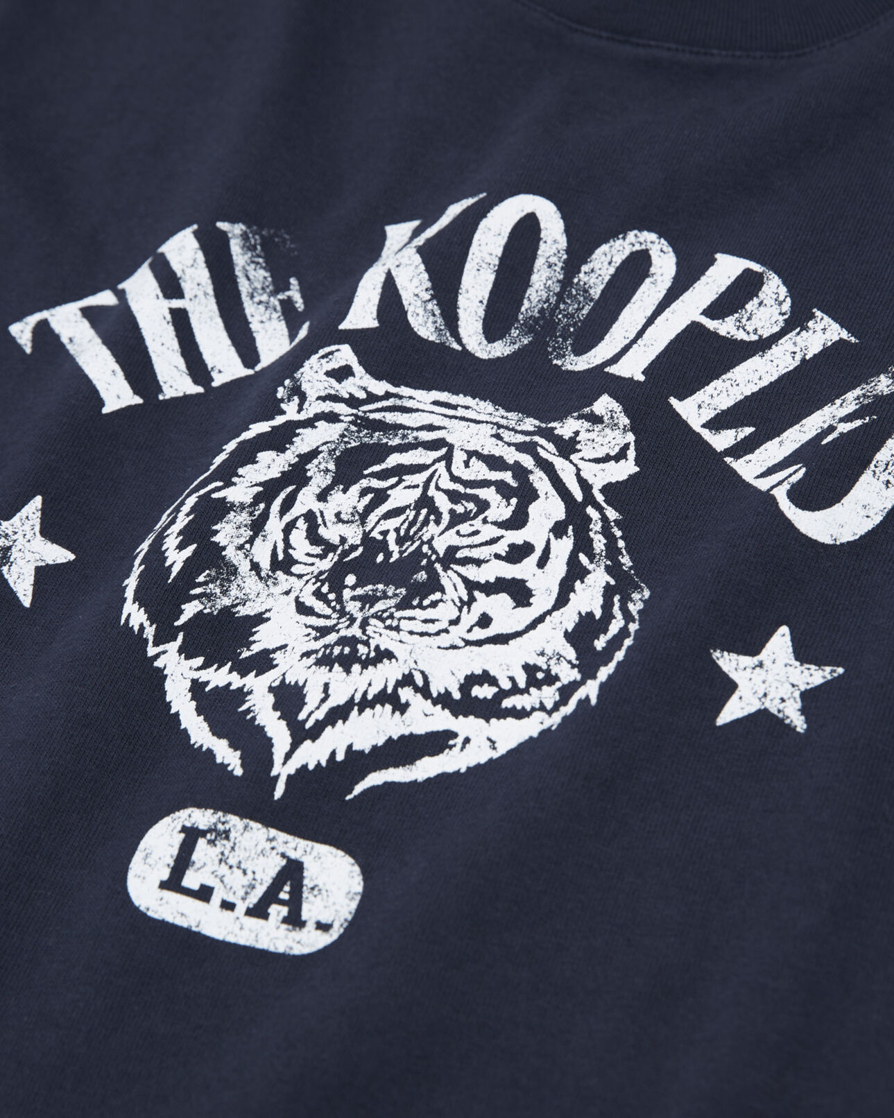 The Kooples WOMEN NAVY cropped t-shirt