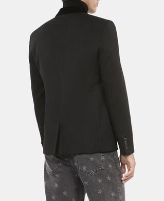 The Kooples HOMME BLACK blazer en laine noire