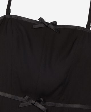 The Kooples FEMME BLACK robe courte avec d&eacute;tails de n&oelig;uds noire