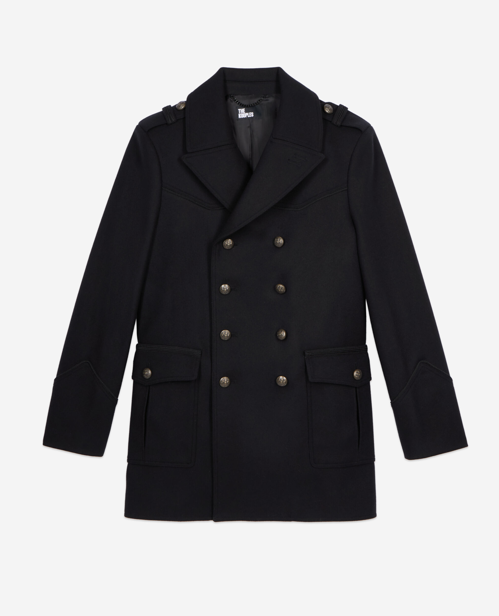 Caban style officier noir, BLACK, hi-res image number null