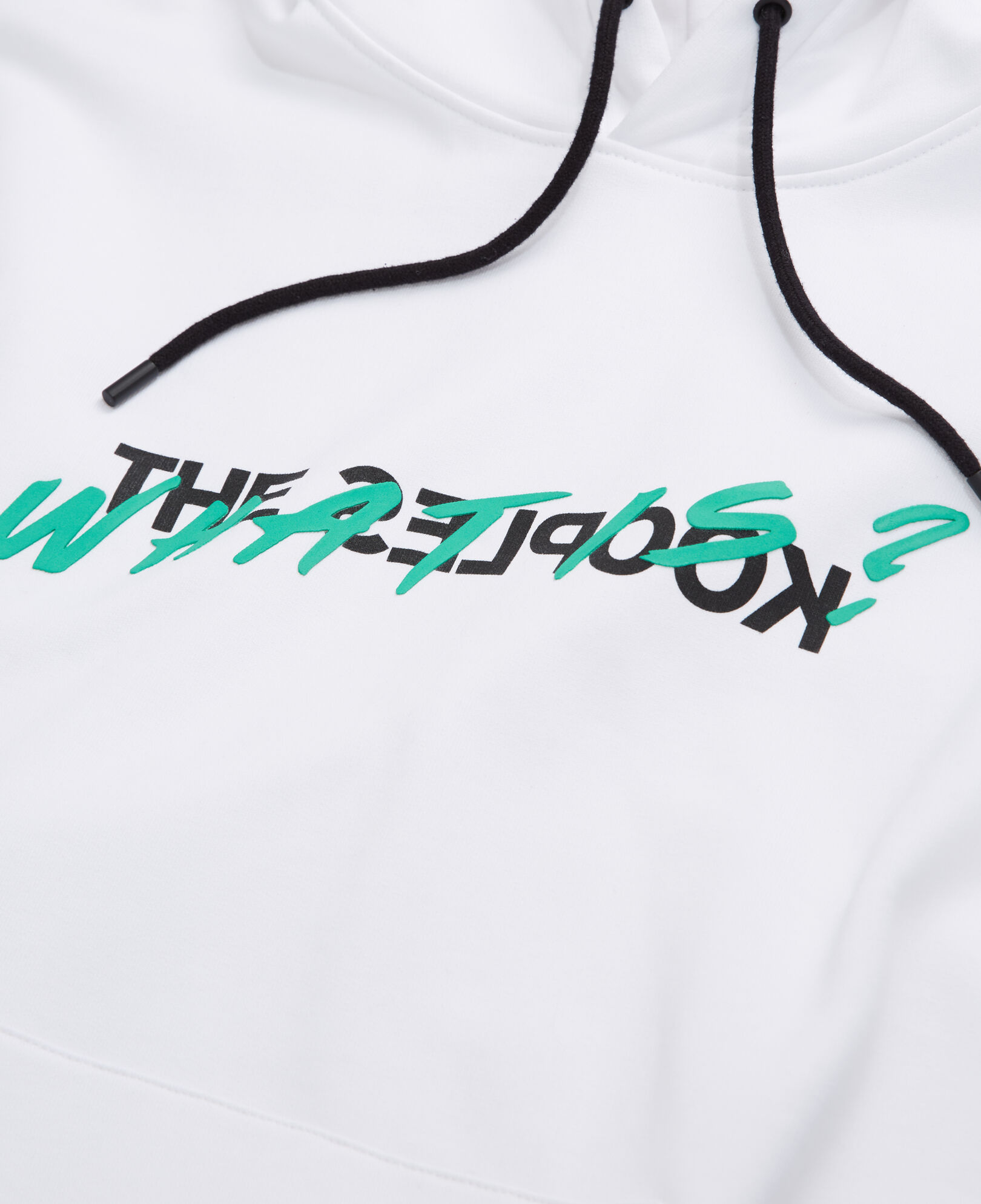 The Kooples HERREN WHITE weißes sweatshirt mit „what is“-schriftzug