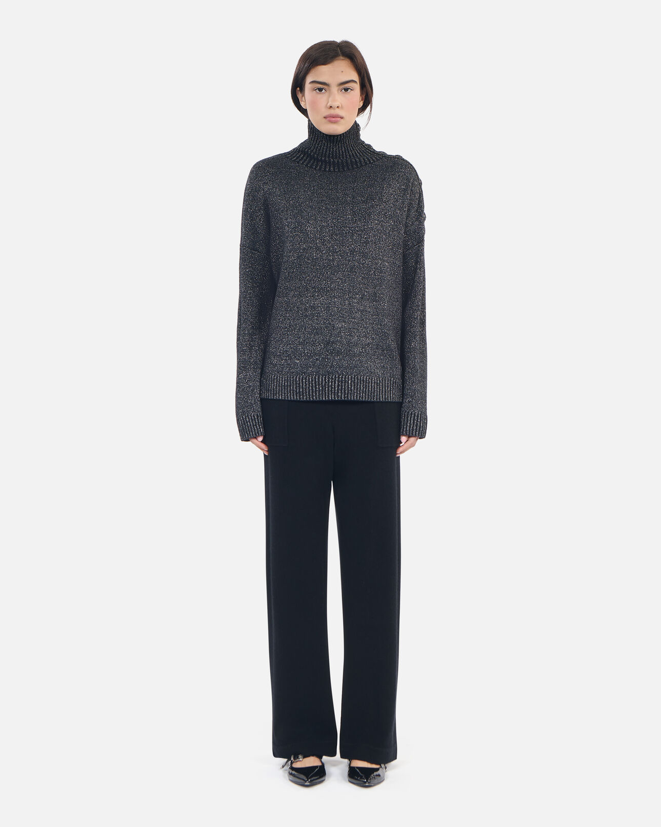 The Kooples MUJER BLACK jersey lana cachemira negro