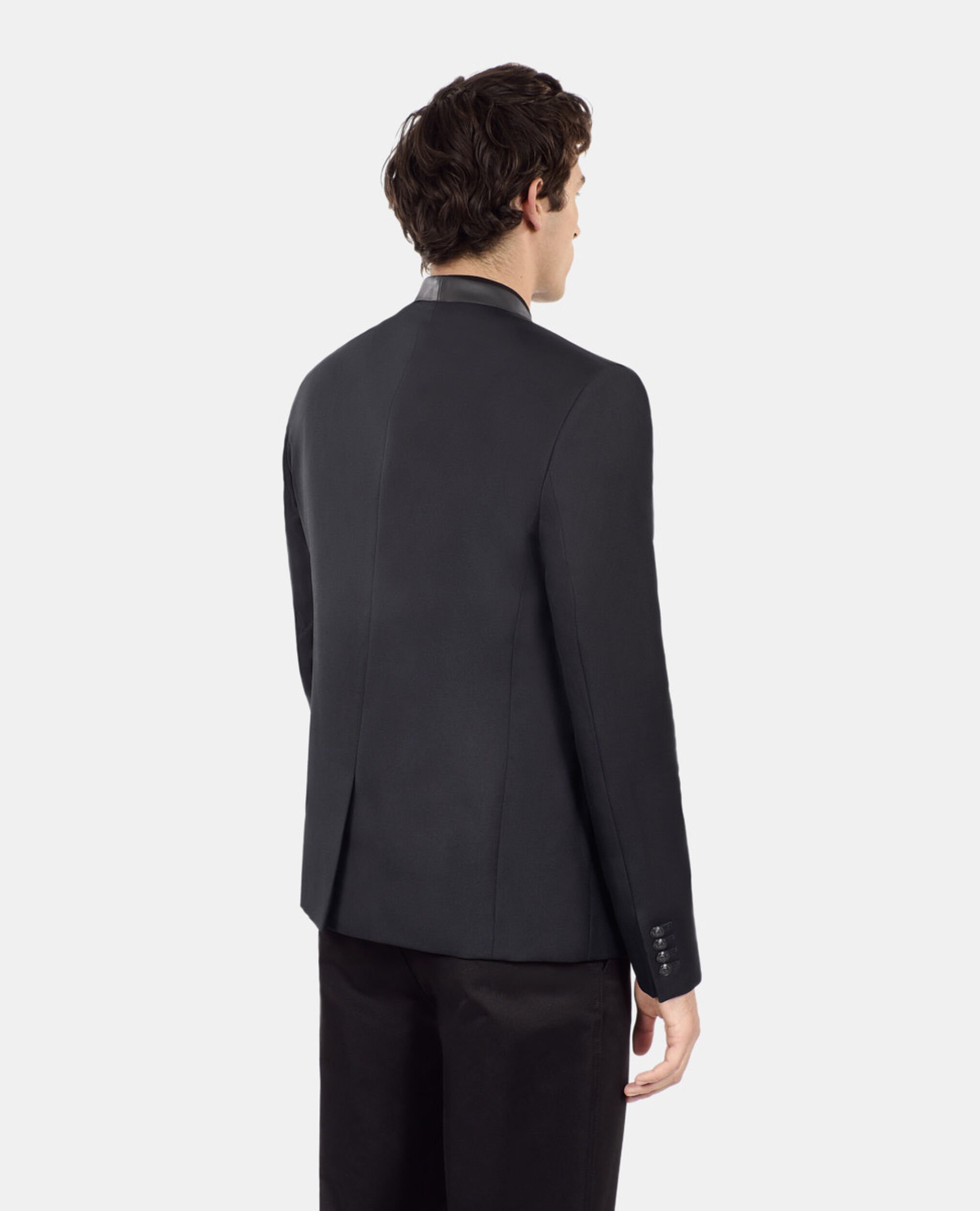 Black wool blazer, BLACK, hi-res image number null