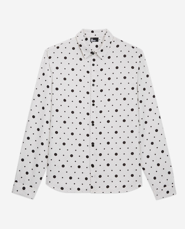 printed shirt with classic collar
