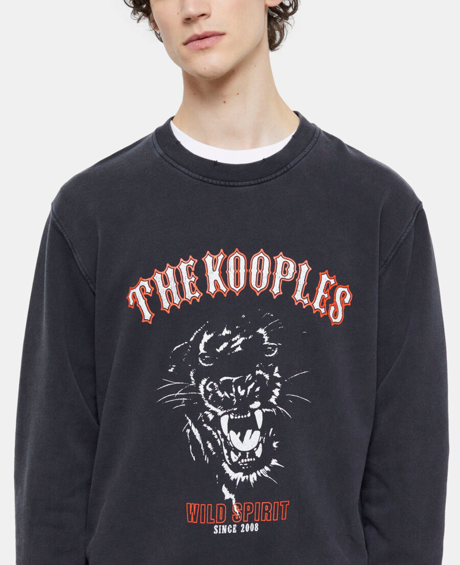 sweatshirt sérigraphié noir