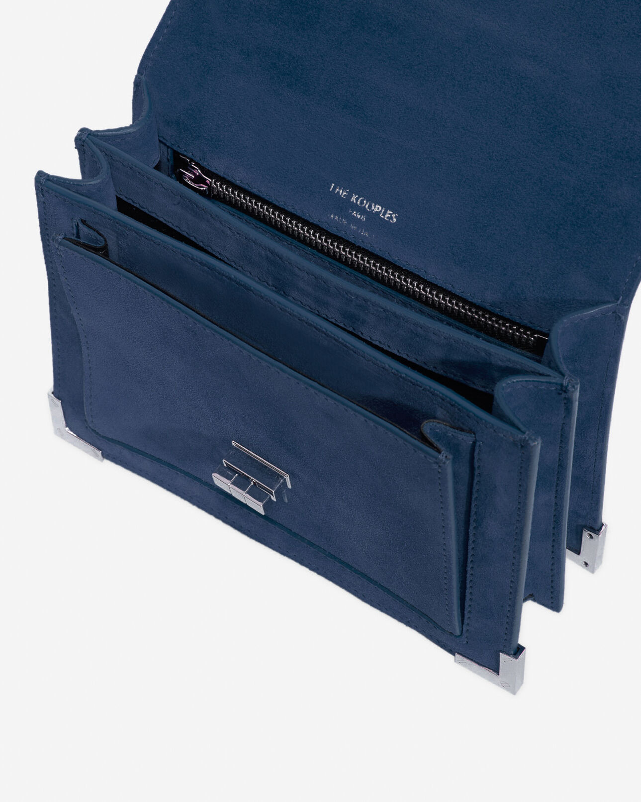The Kooples WOMEN NAVY small emily bag in blue leather