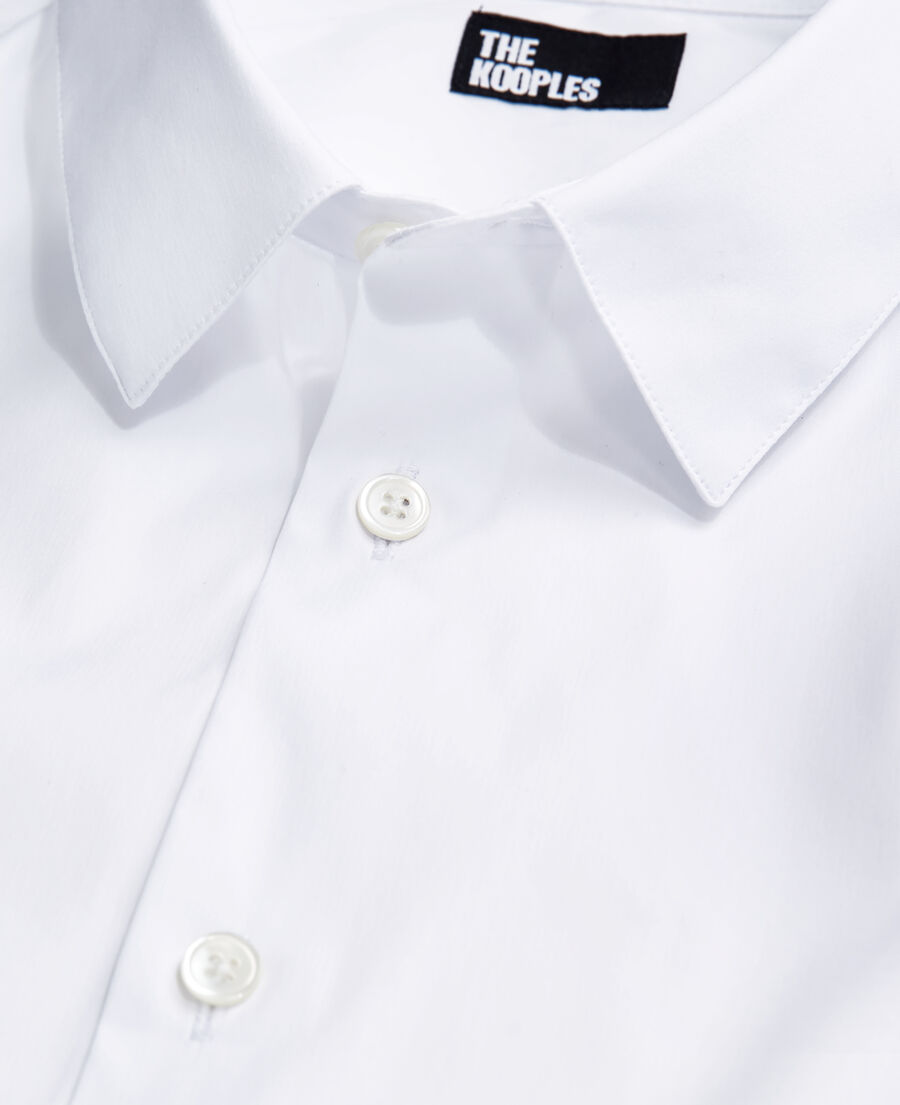 formal white poplin shirt