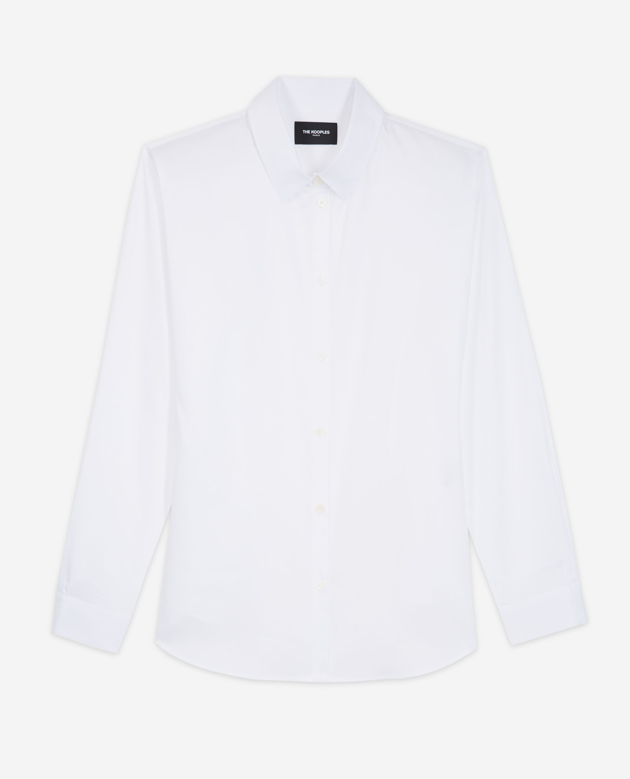 Chemise classique popeline stretch, WHITE, hi-res image number null