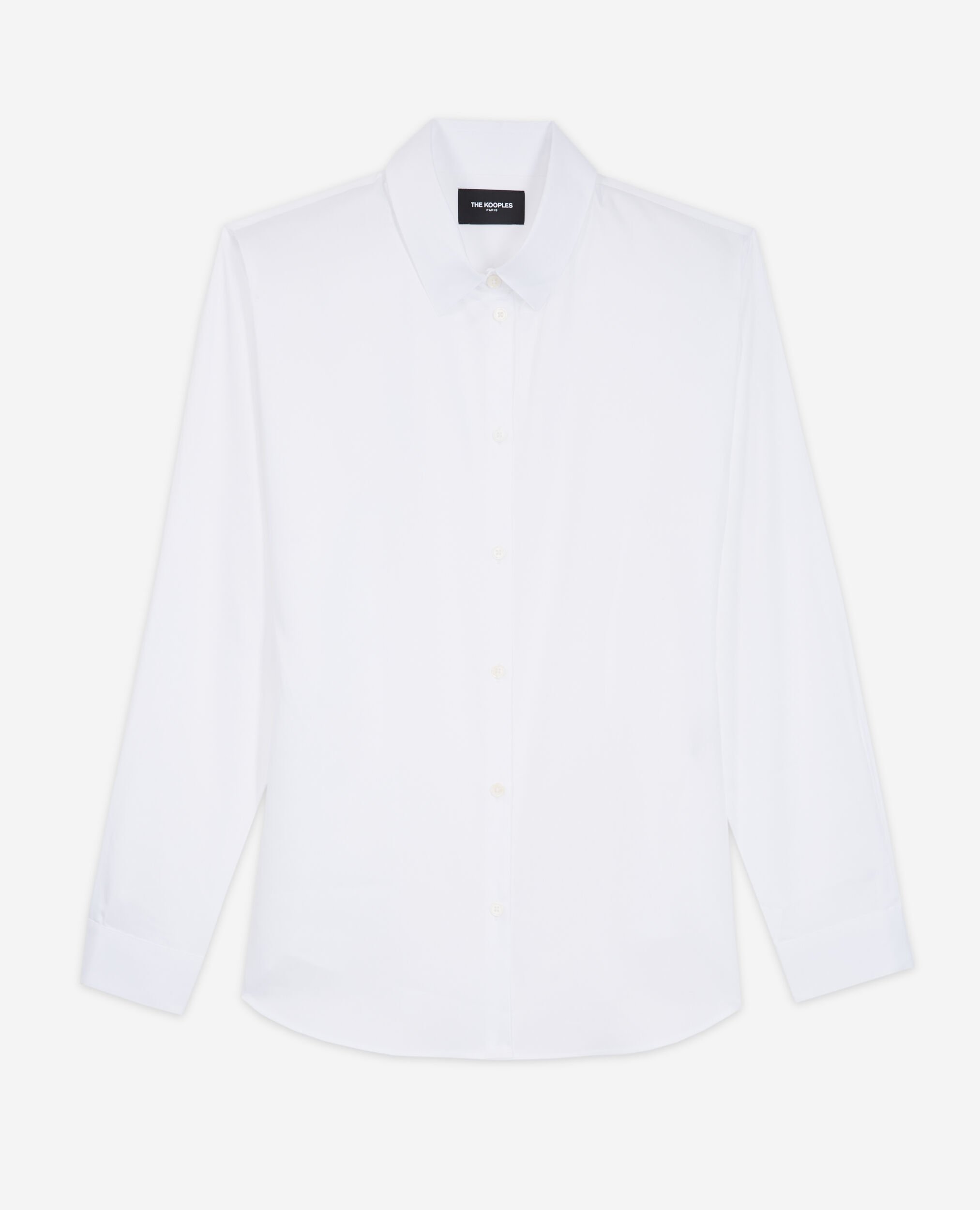 Chemise classique popeline stretch, WHITE, hi-res image number null