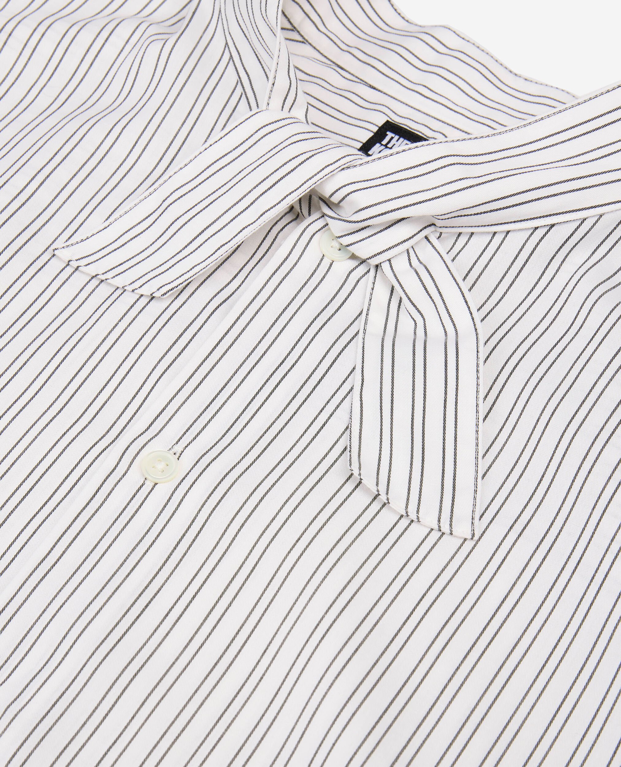 White pinstripe shirt, BLACK WHITE, hi-res image number null