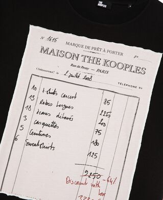 The Kooples MEN BLACK WASHED loose black t-shirt