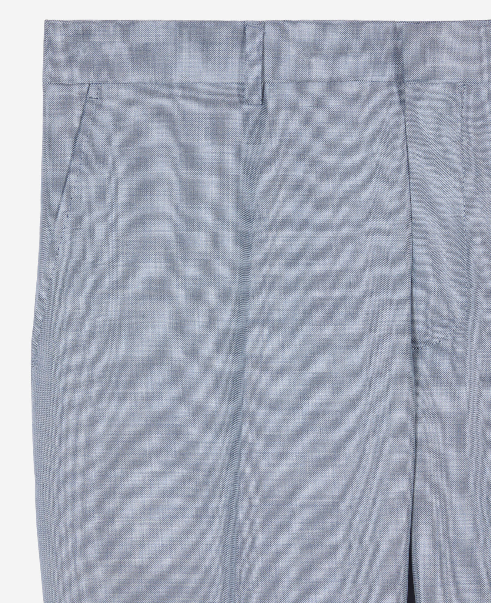 The Kooples MEN BLUE light blue wool suit trousers fitted trousers