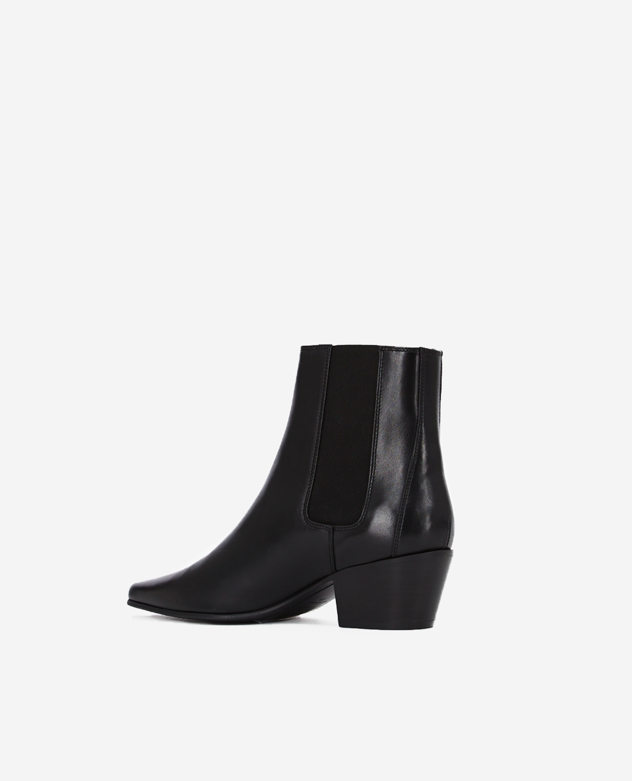 Black leather ankle boots The Kooples US