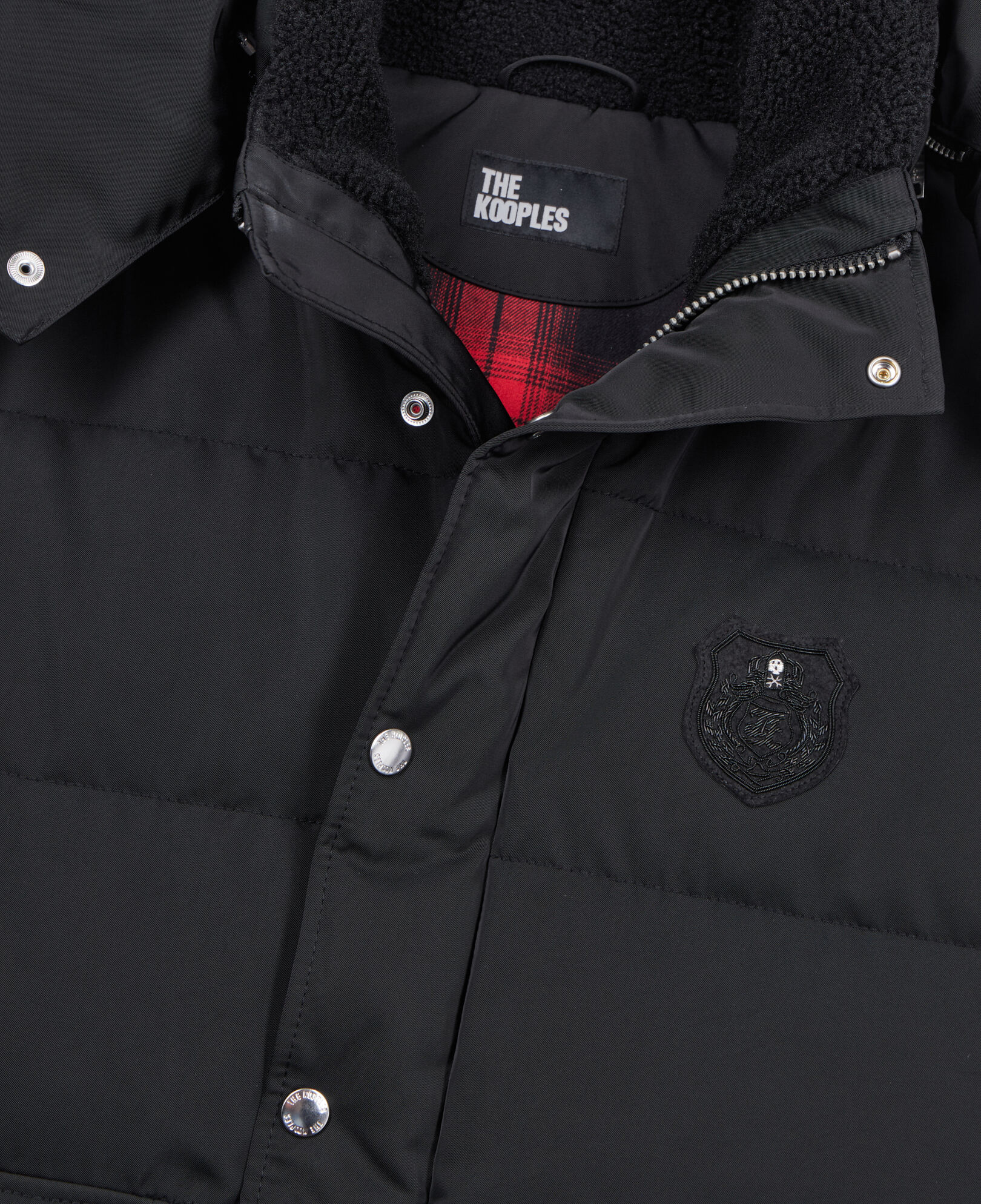 The Kooples MEN BLACK black blazon down jacket
