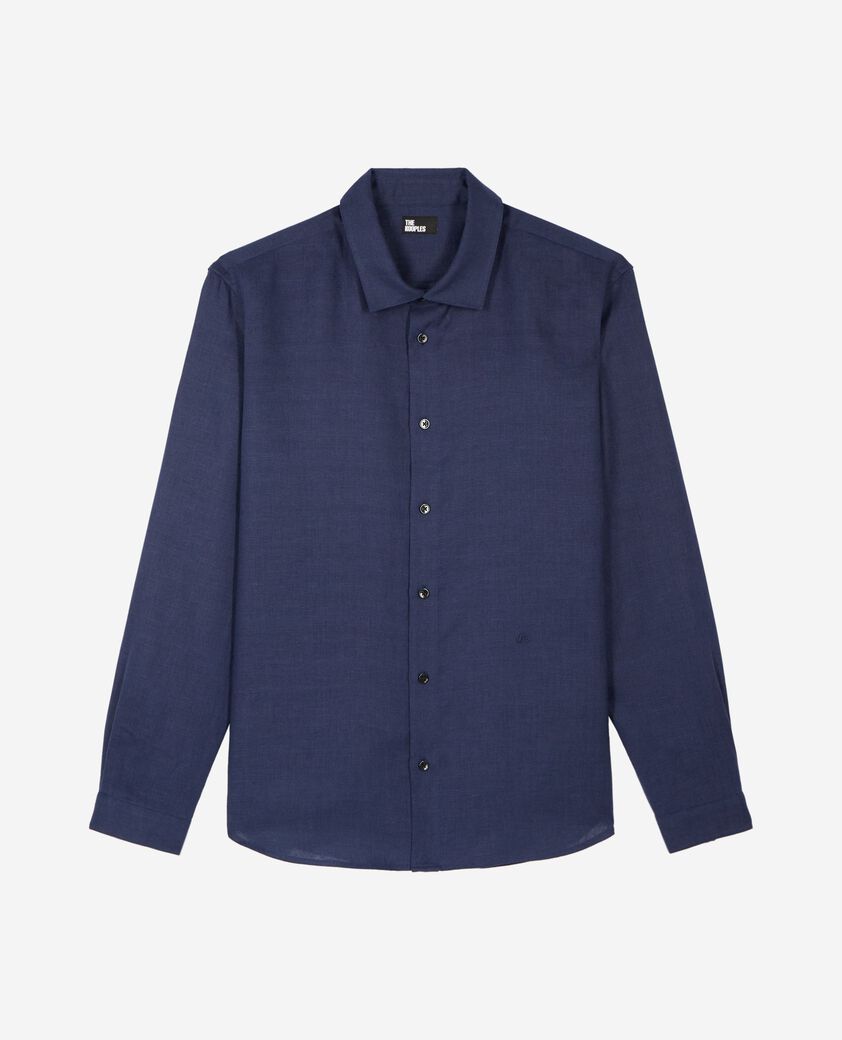 The Kooples HOMBRE NAVY camisa de lino azul marino