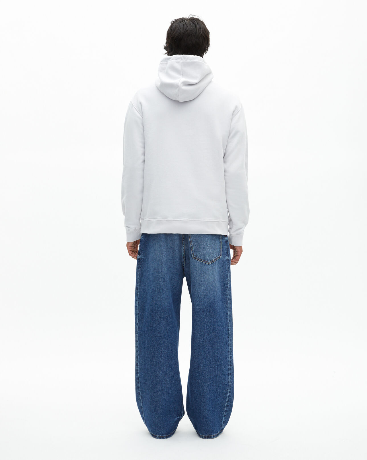 The Kooples H LIGHT GREY hooded sweatshirt with grey screen print