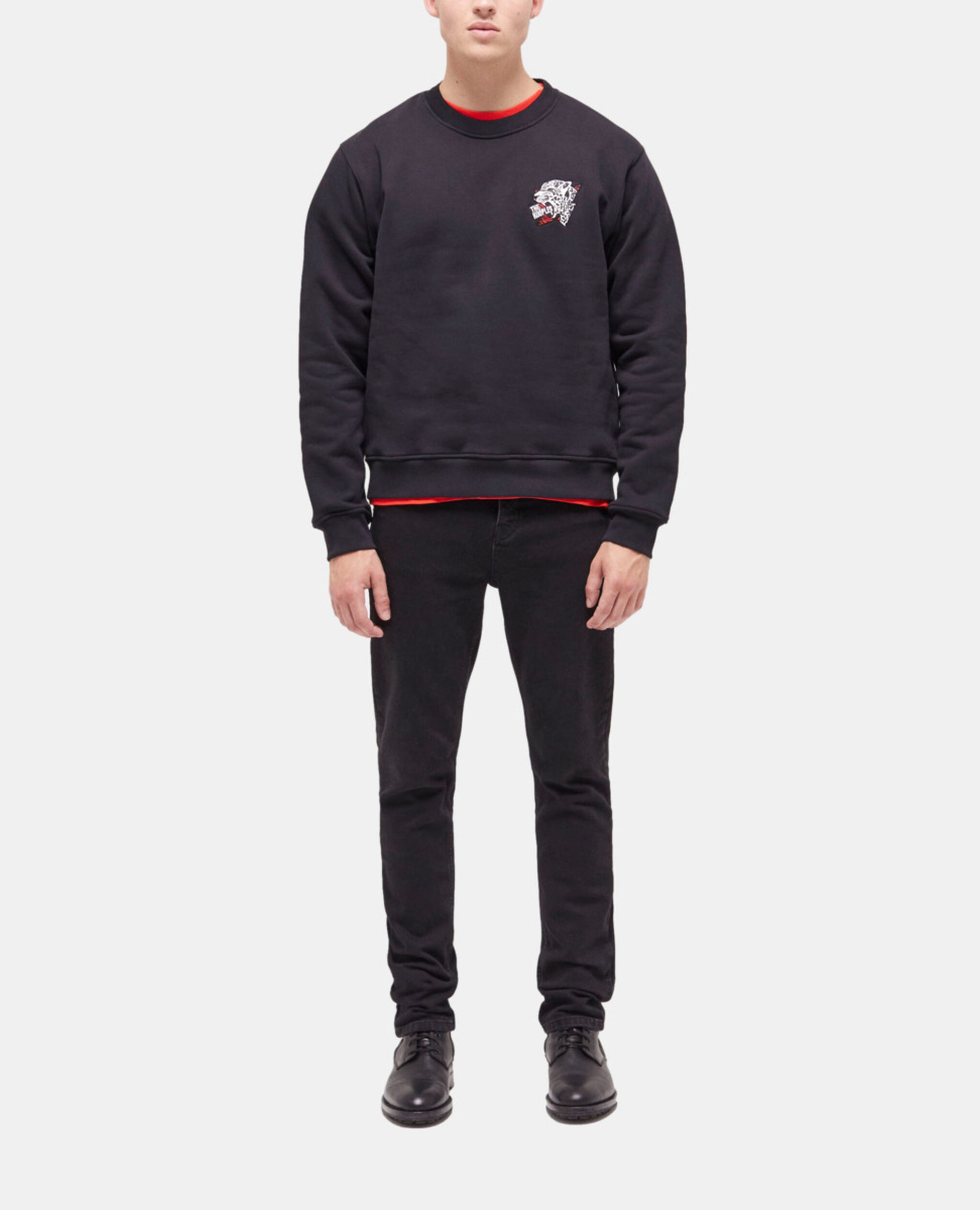Sweatshirt logo tigre noir, BLACK, hi-res image number null