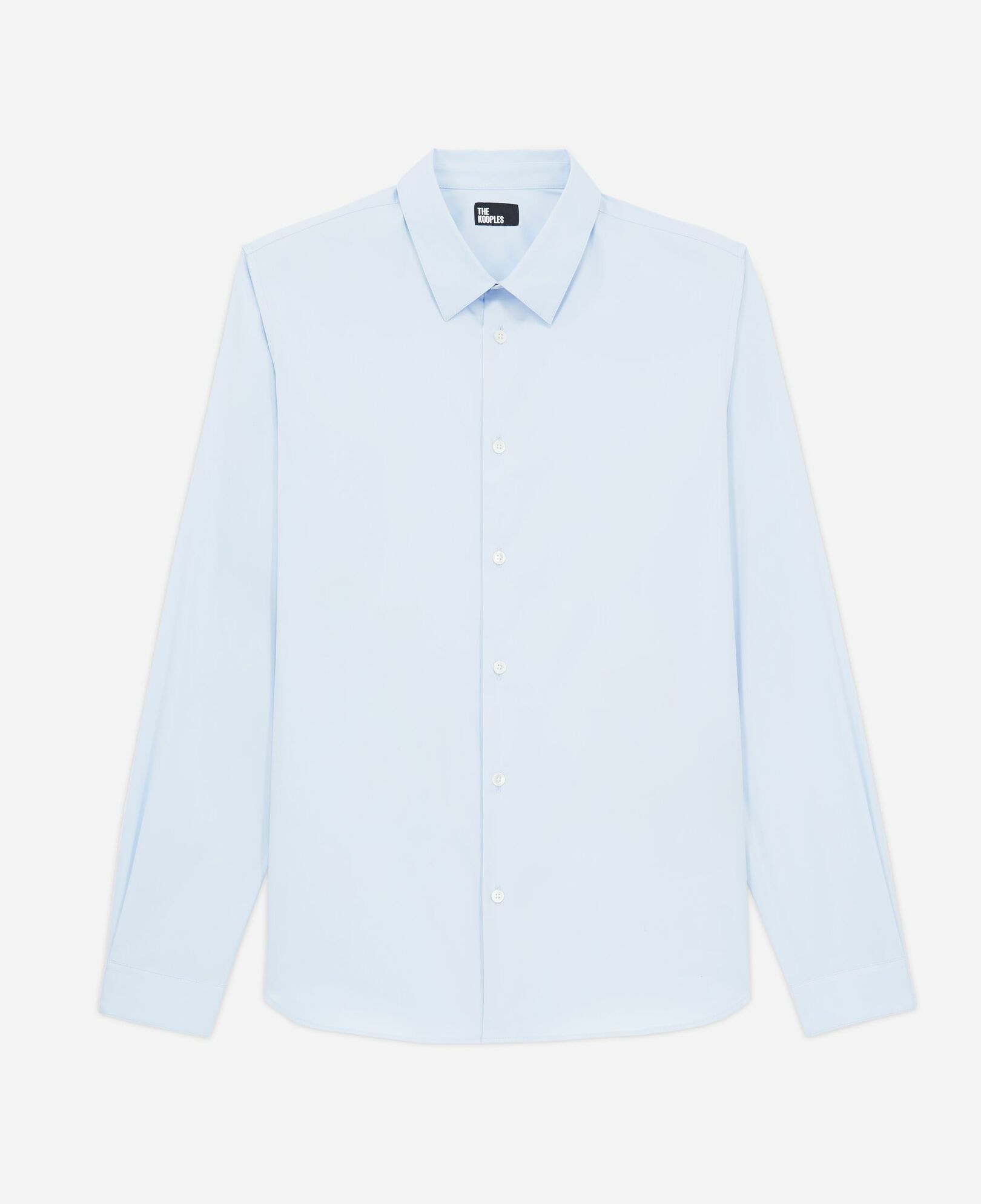 The Kooples MEN BLUE formal blue poplin shirt