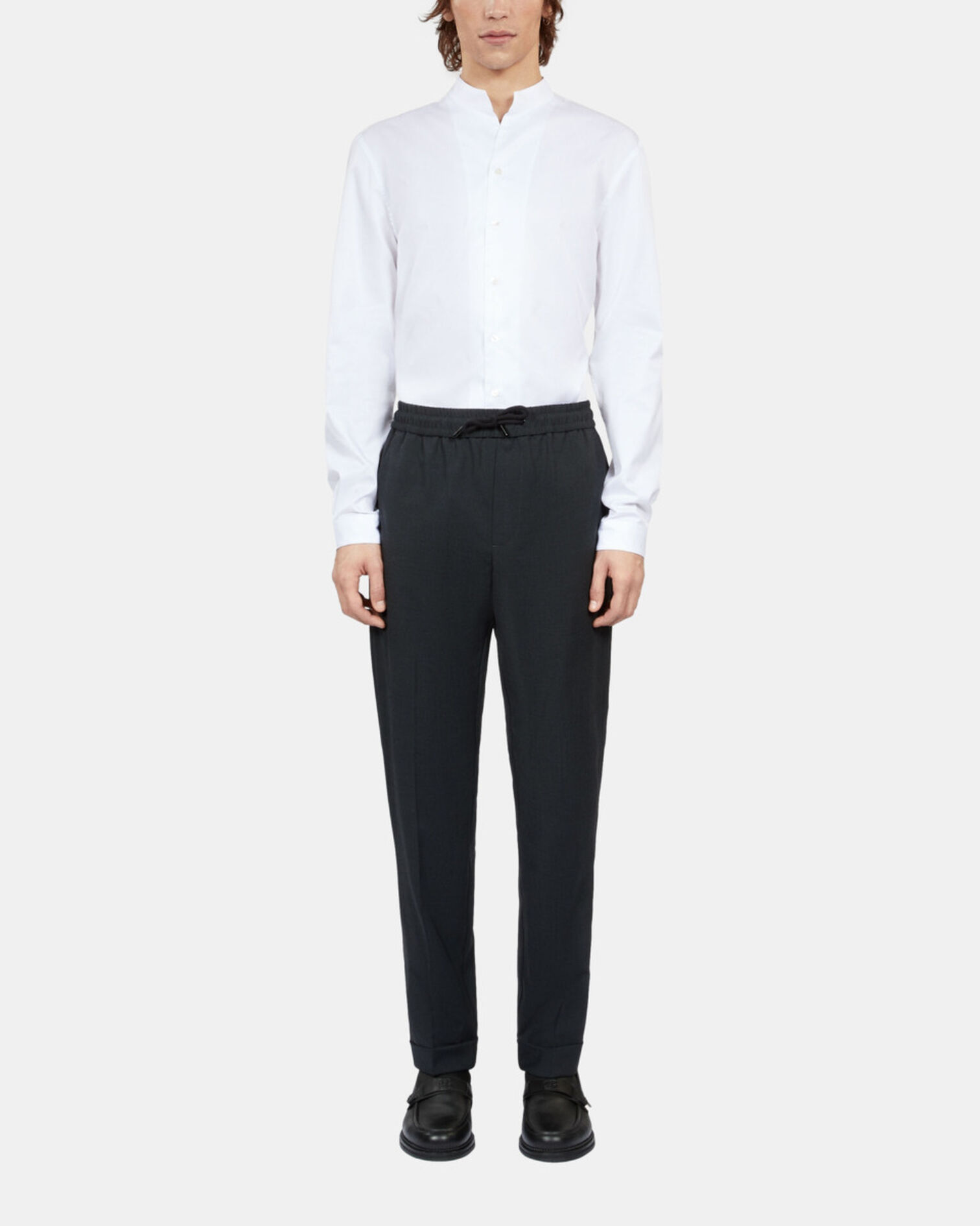 Grey checked trousers, DARK GREY, hi-res image number null
