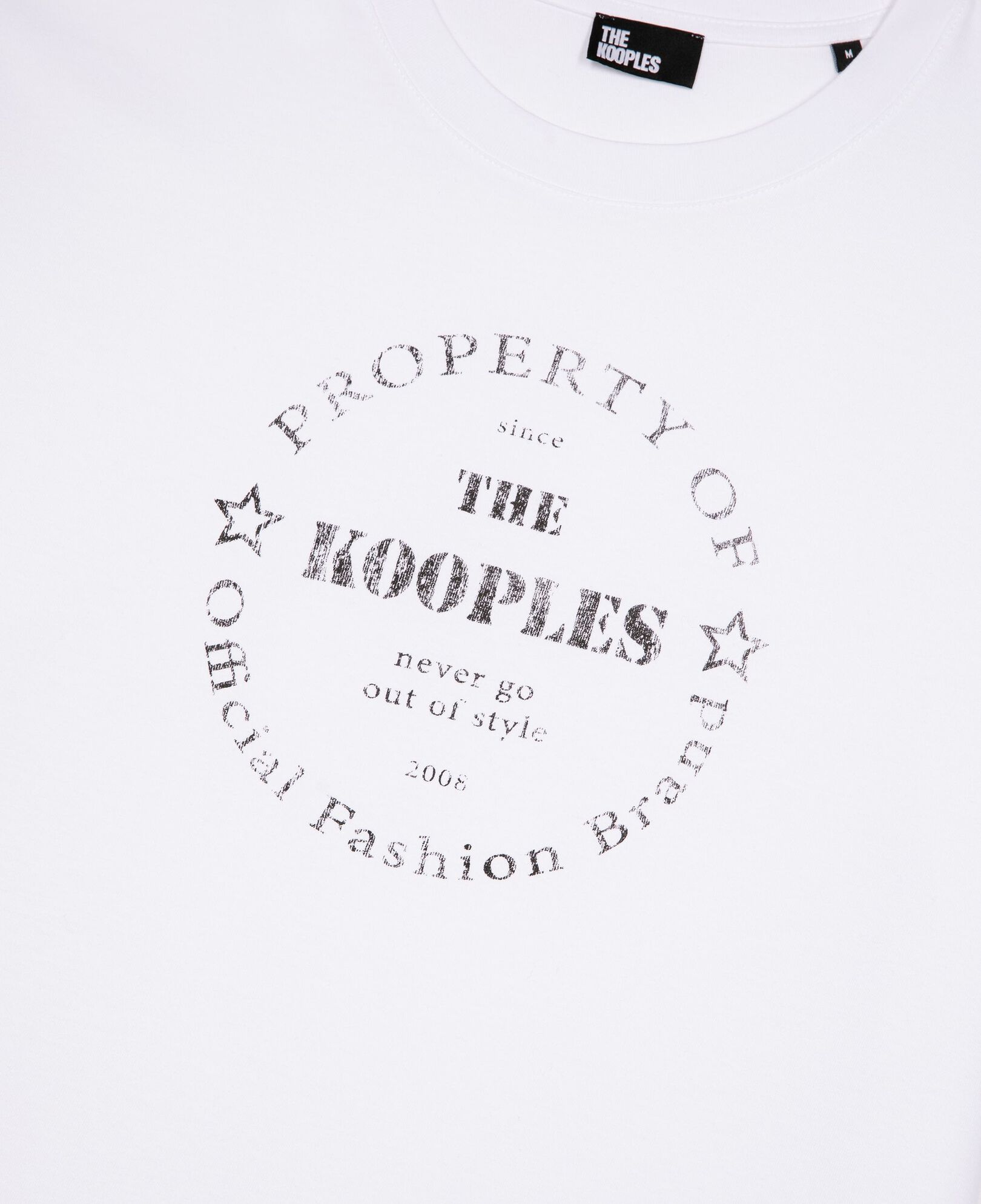 The Kooples MEN WHITE white screen printed t-shirt