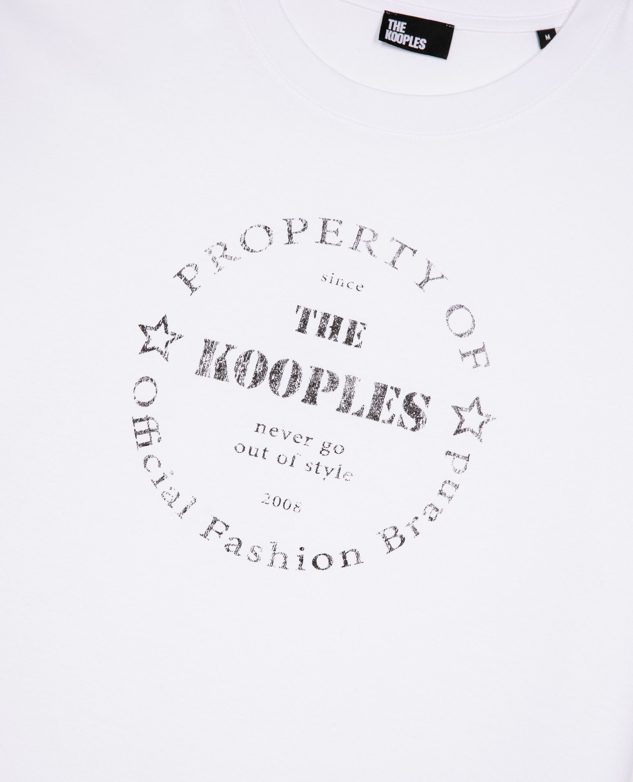 White screen printed t-shirt, WHITE, hi-res image number null
