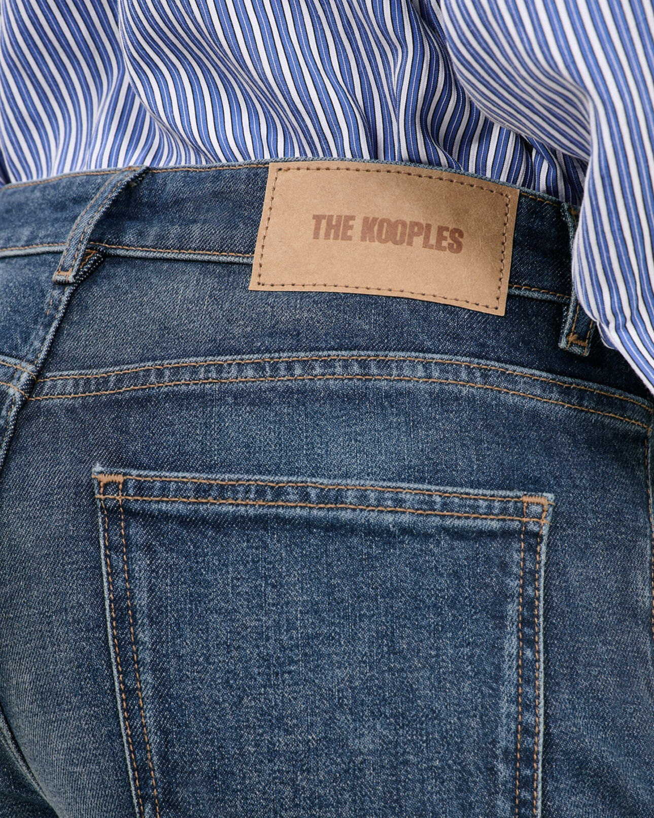 The Kooples WOMEN BLUE ELECTRIC blue flared low-rise jeans