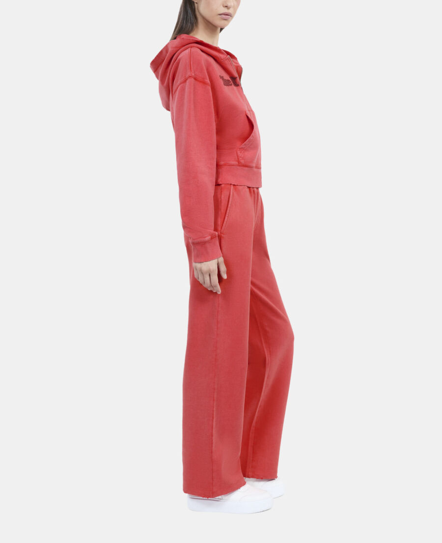 The Kooples FEMME RUBIS sweatshirt logo à capuche rouge