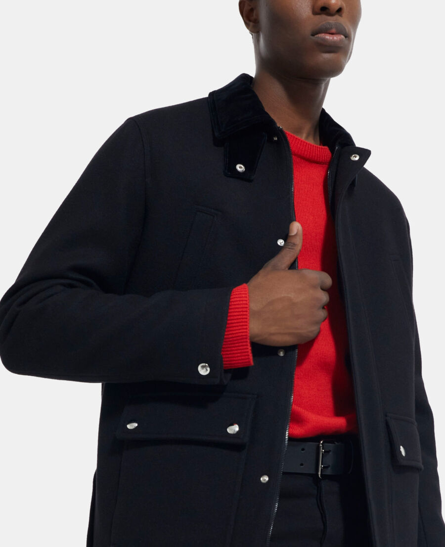 schwarze karierte jacke
