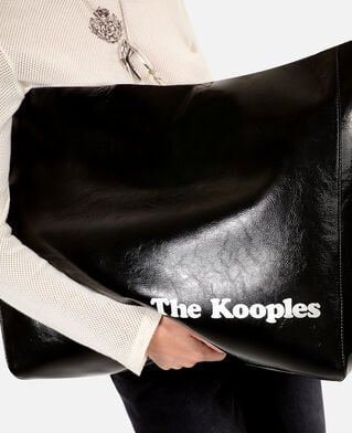 The Kooples FEMME BLACK sac cabas effet cuir noir