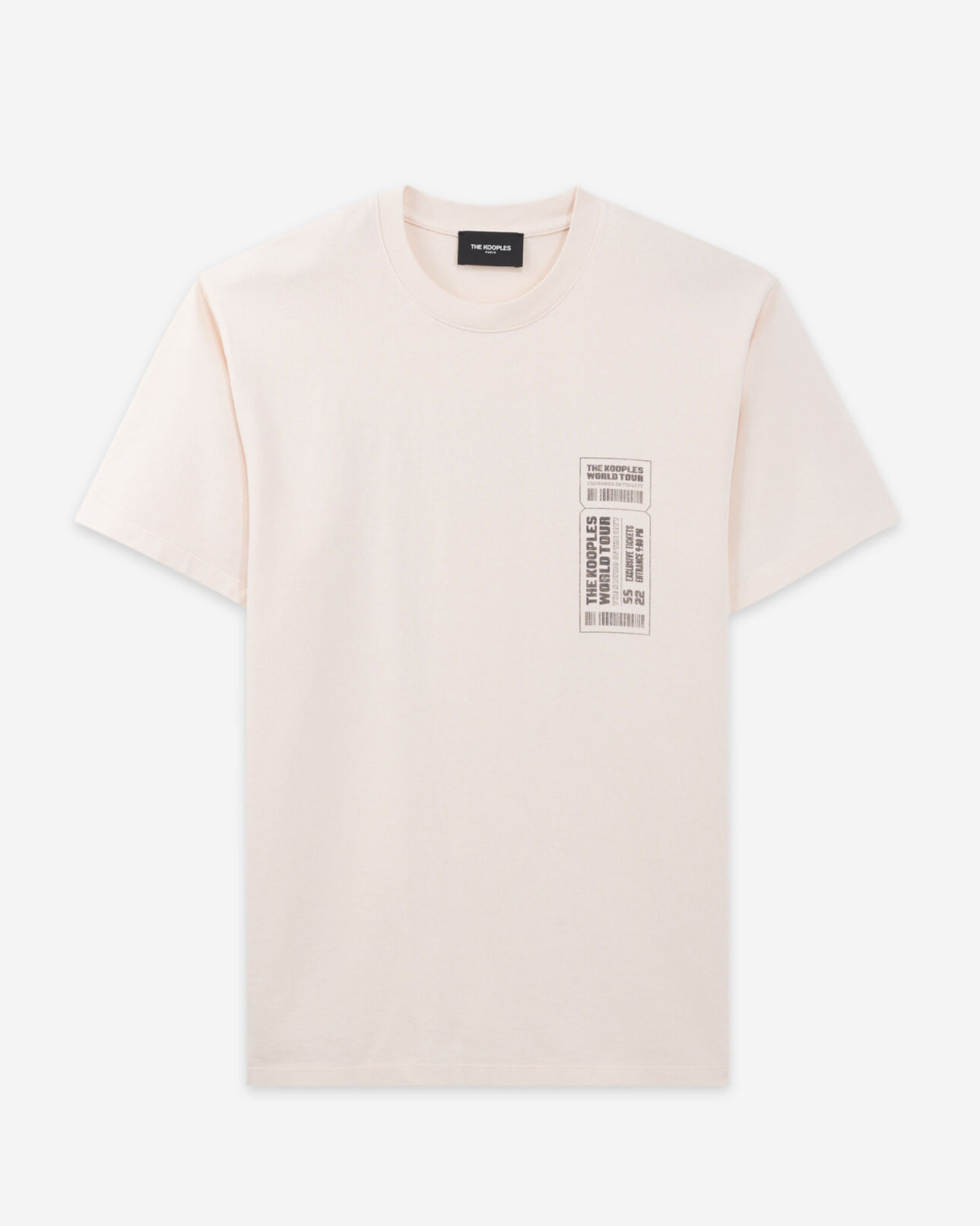 The Kooples MEN PINK pink cotton t-shirt with the kooples logo