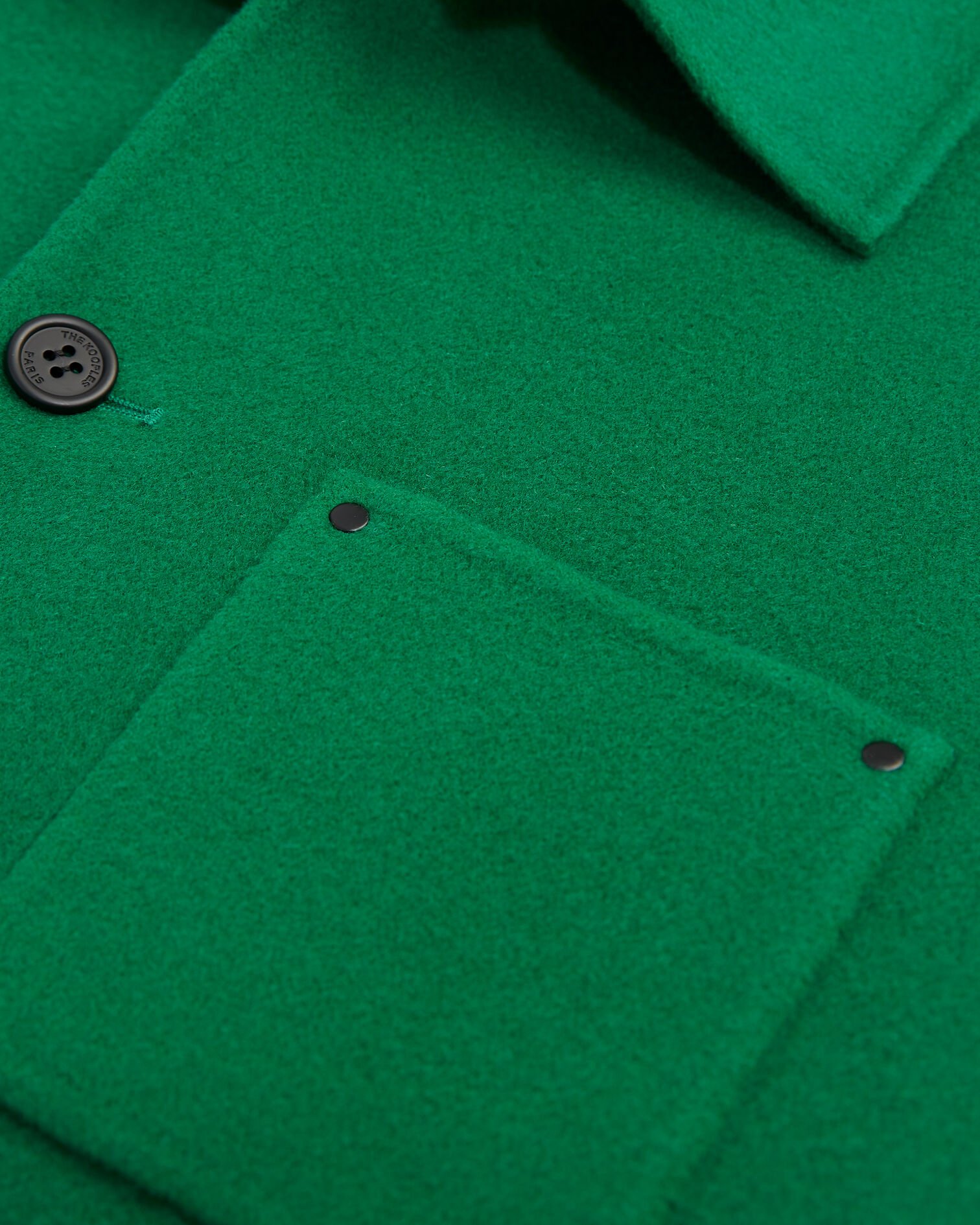 Chemise laine vert coupe droite, GREEN, hi-res image number null