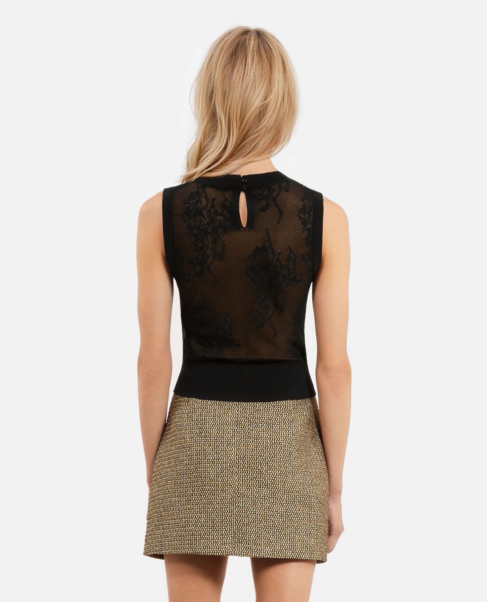 Top en maille noir, BLACK, hi-res image number null