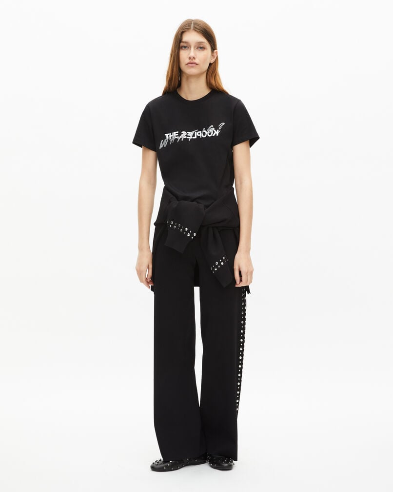 The Kooples F BLACK what is black t-shirt with rhinestones
