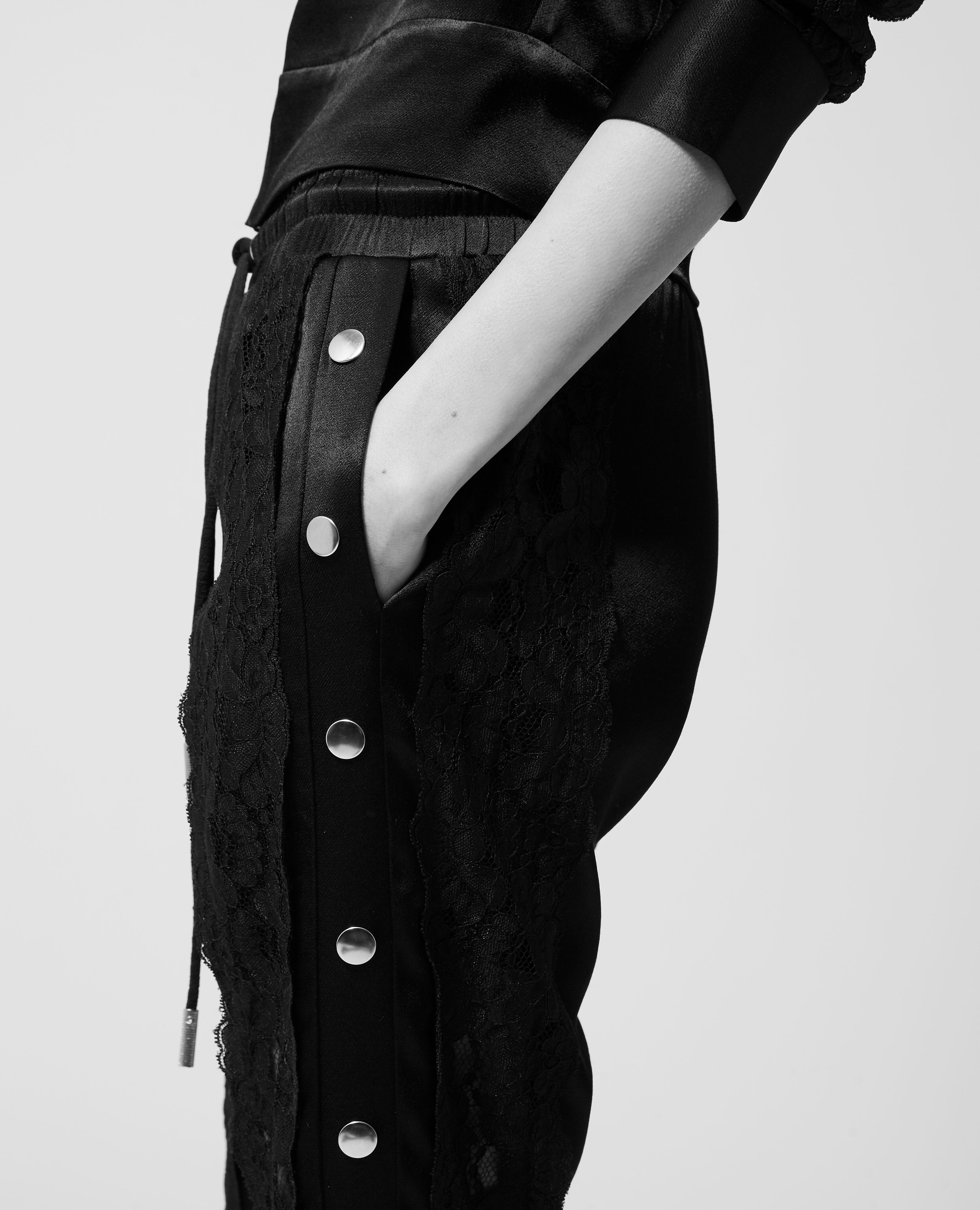 Pantalon fluide noir d tails dentelle The Kooples