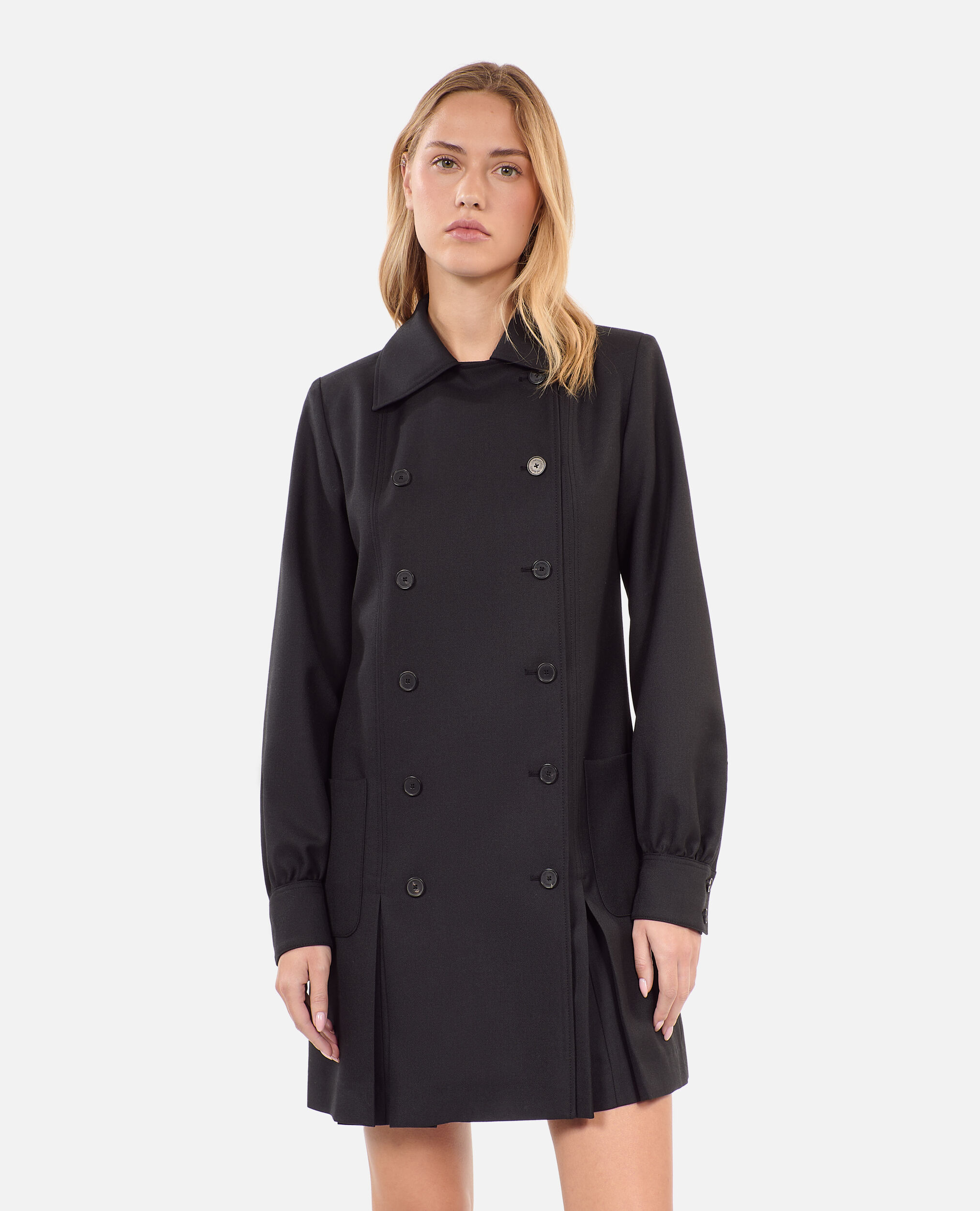 Vestido traje corto negro, BLACK, hi-res image number null