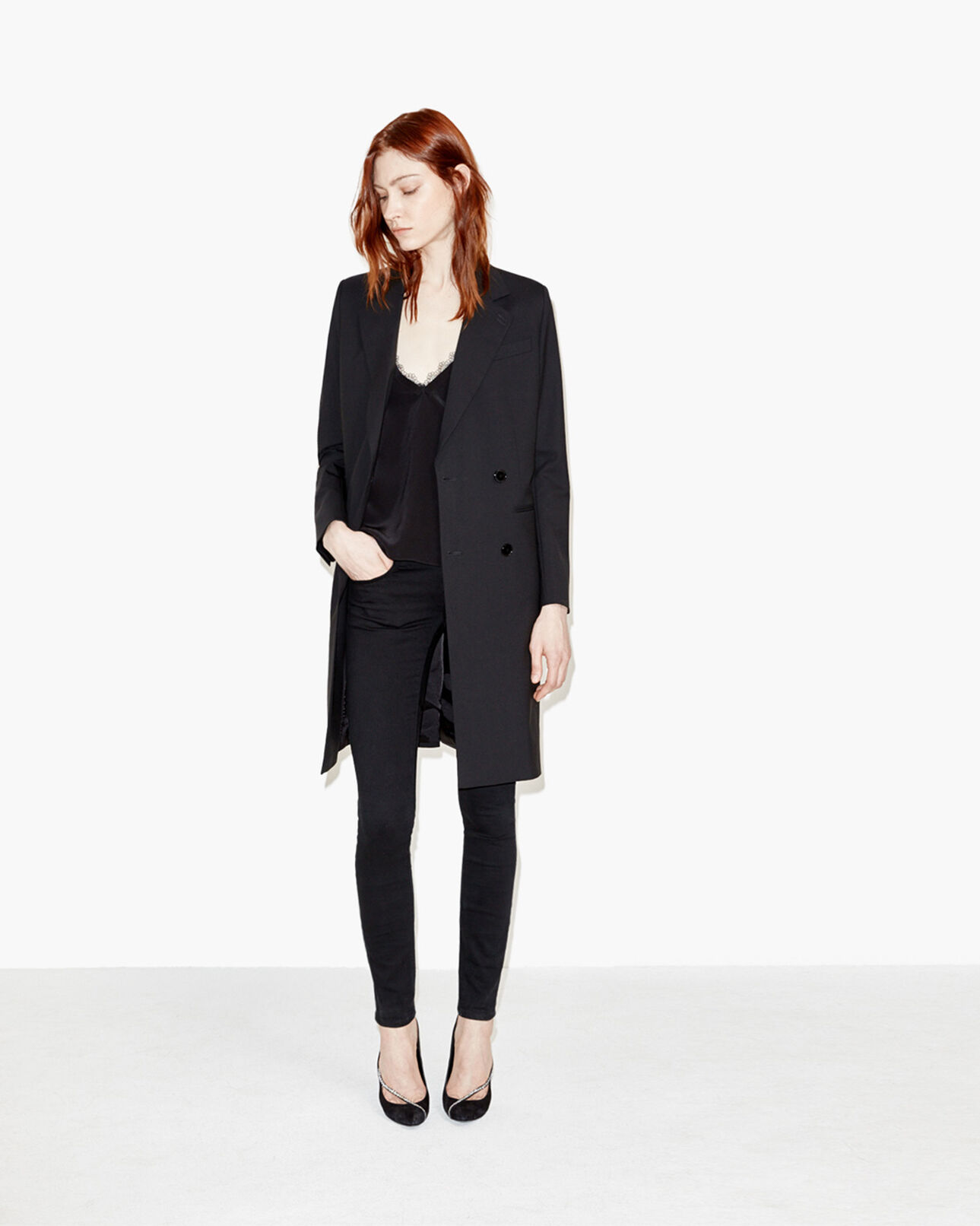 The Kooples F BLACK black lace top