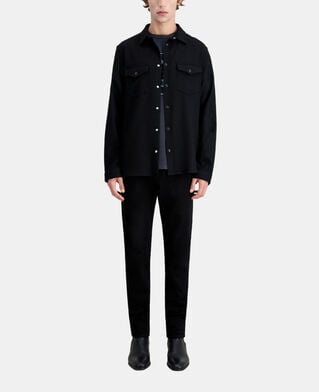 The Kooples H BLACK black flannel shirt
